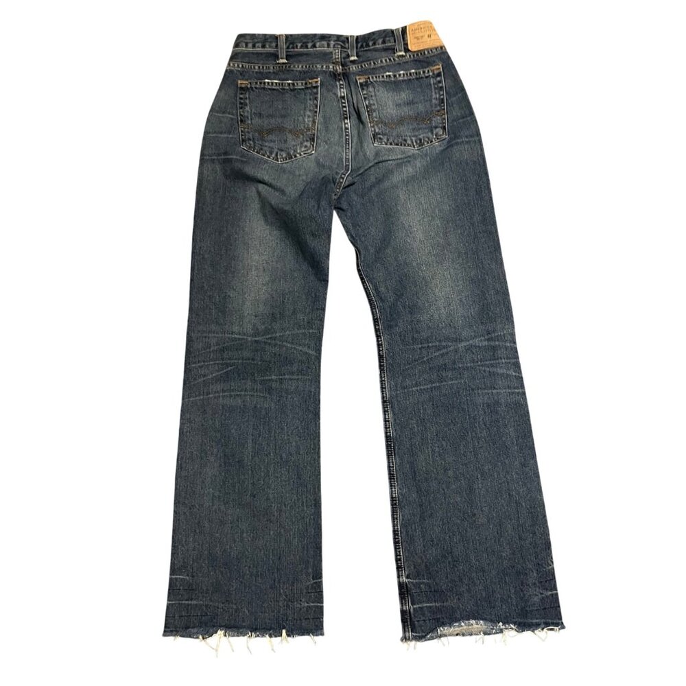 American Eagle Mens Jeans 29x30 Used Unhemmed Raw Edge 100% Cotton - Picture 2 of 16